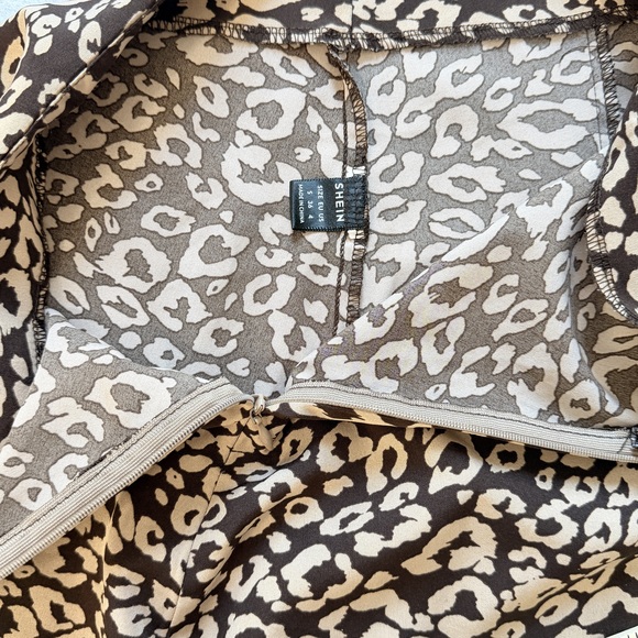 Shein Animal print brown spotted leopard midi skirt - Picture 3 of 7